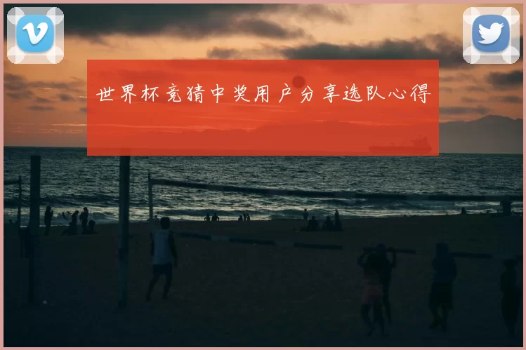 世界杯竞猜中奖用户分享选队心得